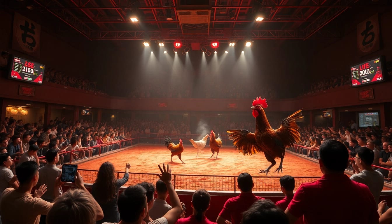 Engage in thrilling matches at Đá Gà Thomo 67, experiencing vibrant live cockfighting with detailed betting insights.