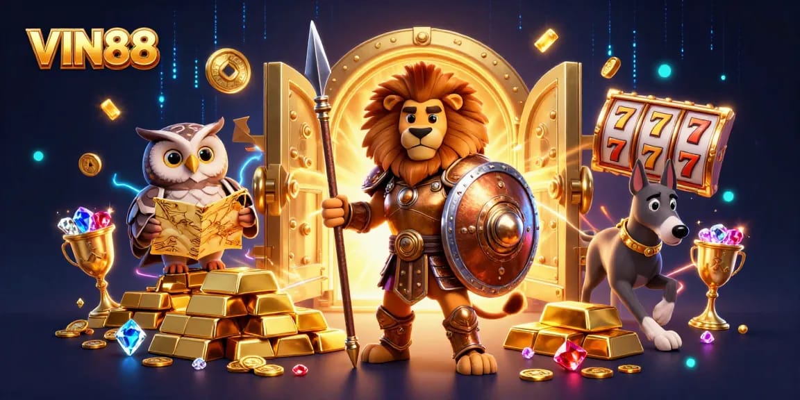 Experience the thrill of winning with engaging VIN88 slots and vibrant casino elements.
