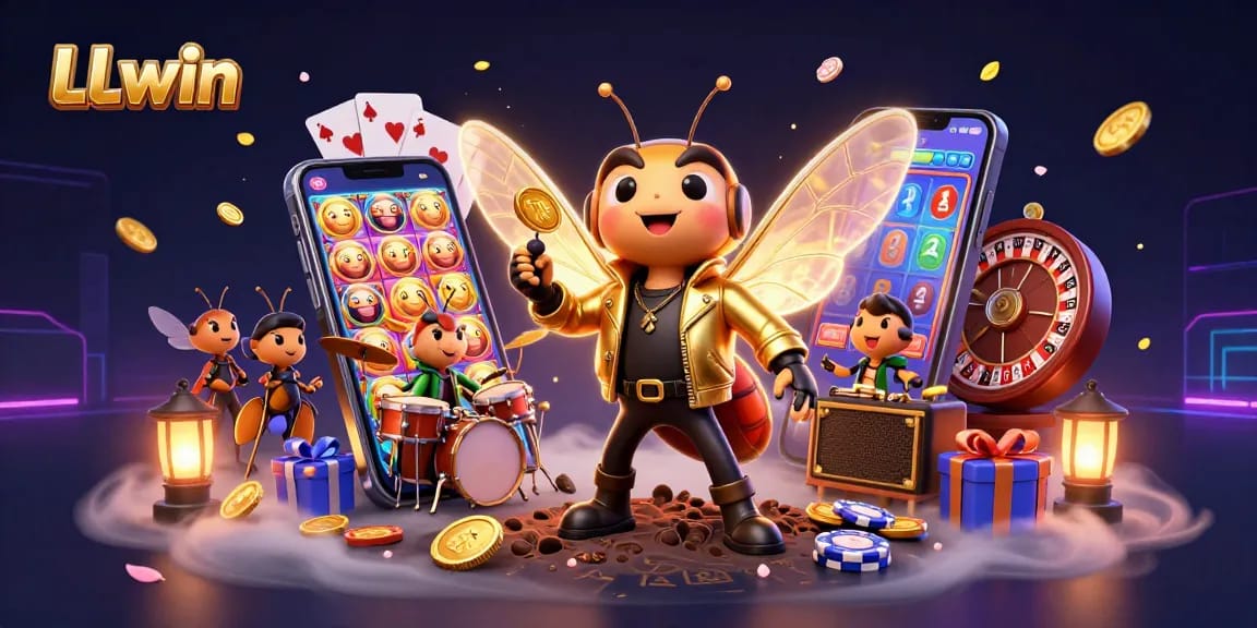 LLwin presents an exciting online gaming atmosphere with vibrant characters and dynamic casino elements.