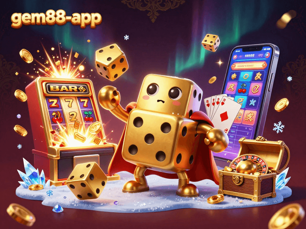 Engage with the gem88-app’s lively casino scene showcasing vibrant 3D characters and slots.