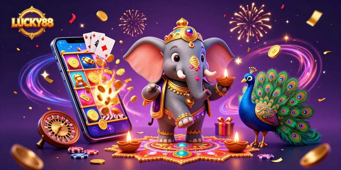 Experience the thrilling LUCKY88 slot game with vibrant 3D characters celebrating and winning!