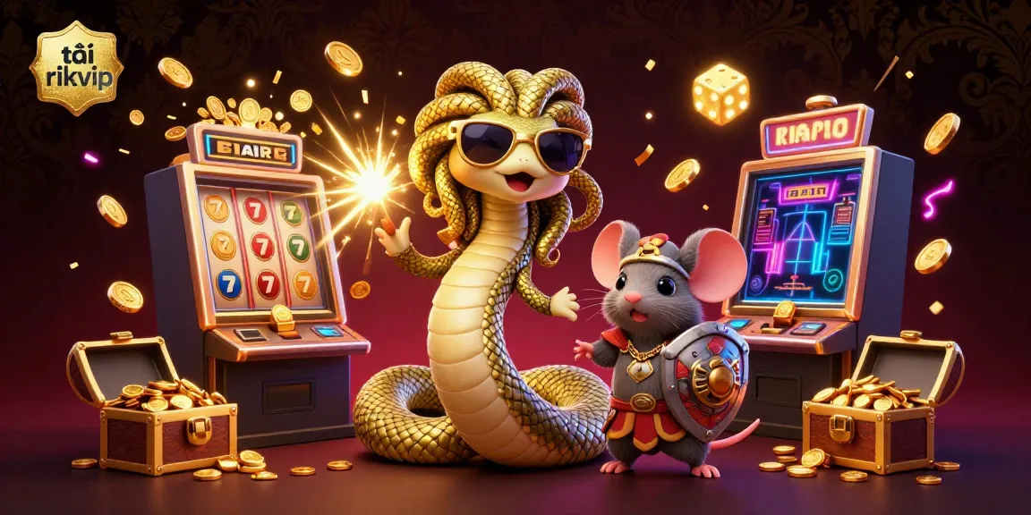 Win big and download tải rikvip with exciting casino game graphics featuring Medusa and a warrior mouse.