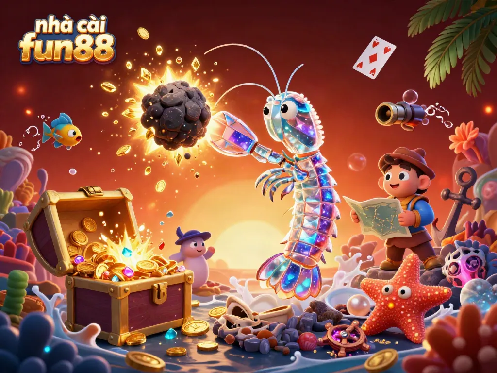 Experience the excitement of nhà cái fun88 with vibrant underwater casino elements.