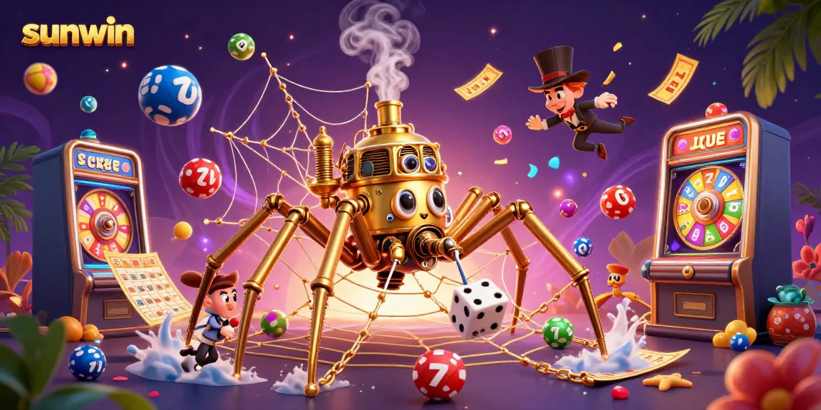 Spin and win with Sunwin's immersive casino game world featuring vibrant elements and engaging characters.