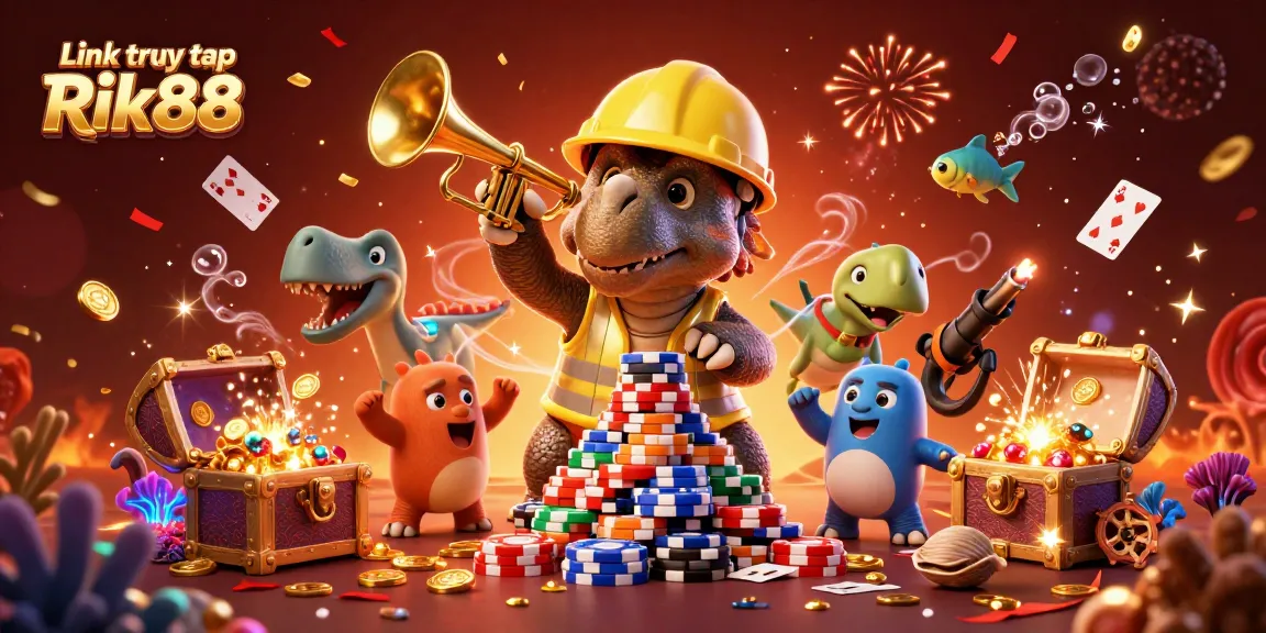 Experience the excitement of gambling with Link truy cập Rik88 featuring whimsical characters and vibrant visuals.